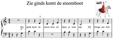 bladmuziek piano sinterklaasliedjes